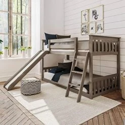 W Bunk Bed, Twin-Over-Twin Wood Bed Frame For Kids, White -Delta Children Shop 51sXIbnCnkL. AC