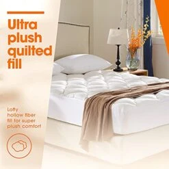 Soft And Plush Bamboo Fitted Mattress Topper - Twin Size - Plush Eco Friendly Mattress Protector Cover For Bedding - (King) 14 Soft And Plush Bamboo Fitted Mattress Topper - Twin Size - Plush Eco Friendly Mattress Protector Cover For Bedding - (King) -Delta Children Shop 51tdY37Q7FS