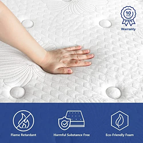 9 Inch Breeze Gel Infused Memory Foam Innerspring Mattress, Mattress In A Box, CertiPUR-US Certified, Queen 7 9 Inch Breeze Gel Infused Memory Foam Innerspring Mattress, Mattress In A Box, CertiPUR-US Certified, Queen - Image 5