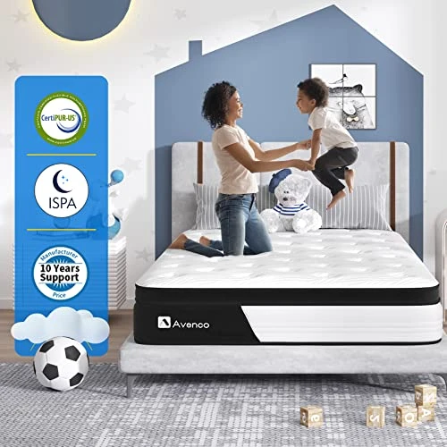 Twin Mattress 10 Inch, Twin Medium Firm Hybrid Mattress, Twin Mattress In A Box With Gel-Infused Memory Foam & Pocketed Springs, Motion Isolation, Breathable Knit Fabric, Strong Edge Support 7 Twin Mattress 10 Inch, Twin Medium Firm Hybrid Mattress, Twin Mattress In A Box With Gel-Infused Memory Foam & Pocketed Springs, Motion Isolation, Breathable Knit Fabric, Strong Edge Support - Image 5