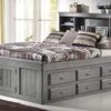 Charcoal Full Size Bookcase Captain Bed With 6 Drawer Storage On ONE Side Opposite Side Is Open -Delta Children Shop 51vdjjNEwdL