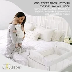 Arm's Reach Mini 2-in-1 Co-Sleeper Bassinet, Grey -Delta Children Shop 51w09zqlccL