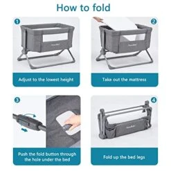 Pamo Babe Bedside Bassinet For Baby Crib Quick One-Hand Folding Bedside Sleeper 4 Adjustable Heights Co-Sleeper 9 Pamo Babe Bedside Bassinet For Baby Crib Quick One-Hand Folding Bedside Sleeper 4 Adjustable Heights Co-Sleeper -Delta Children Shop 51wkhvmfnrL
