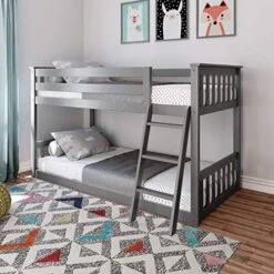 W Bunk Bed, Twin-Over-Twin Wood Bed Frame For Kids, White -Delta Children Shop 51xLwigOZcL. AC