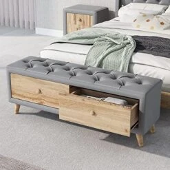 4-Pieces Modern Bedroom Set, Wooden Bedroom Furniture Sets With Queen Size Upholstered Platform Bed,2 Nightstands And 1 Storage Bench For Kids Teens Adults Bedroom -Delta Children Shop 51z6mX92JLL. AC