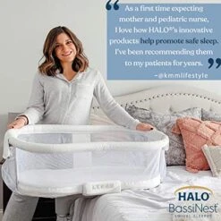 HALO BassiNest Swivel Sleeper, Baby Bassinet, Essentia Series, Nautical Net (Retired) 11 HALO BassiNest Swivel Sleeper, Baby Bassinet, Essentia Series, Nautical Net (Retired) -Delta Children Shop 51z82JIsZtL