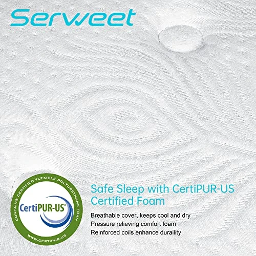 12 Inch Memory Foam Hybrid Queen Mattress - Heavier Coils For Durable Support - Pocket Innersprings For Motion Isolation - Pressure Relieving - Medium Firm - Made In North America 4 12 Inch Memory Foam Hybrid Queen Mattress - Heavier Coils For Durable Support - Pocket Innersprings For Motion Isolation - Pressure Relieving - Medium Firm - Made In North America - Image 2