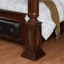 Of America FOA Eckel 2pc Brown Cherry Solid Wood Bedroom Set - King + Nightstand -Delta Children Shop 71iQA1EDyEL
